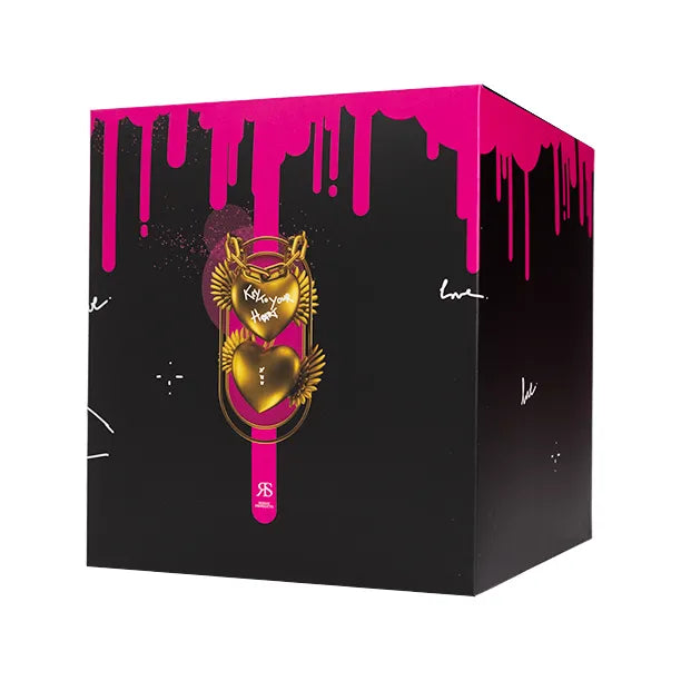 Flowerbox longlife Zara metallic champagne verpakking - Rosuz