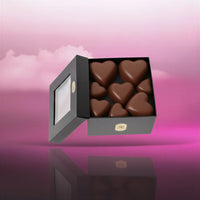 Chocolade hartjes in box Rosuz
