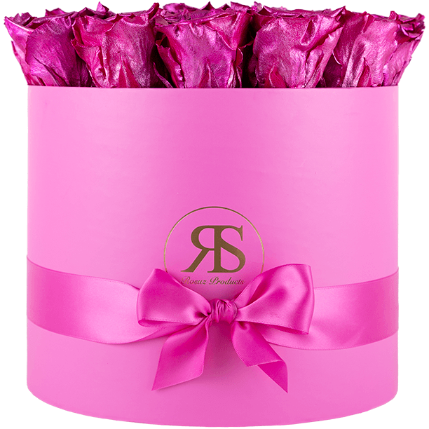 Flowerbox longlife Ciara metallic roze