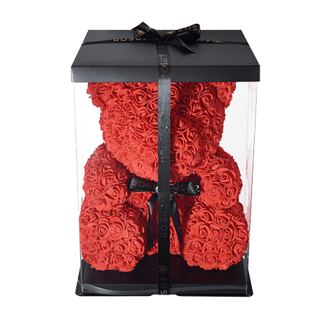 Eeuwige Rozenbeer Giftbox met Gegraveerde Hartketting Eeuwige Rozenbeer Giftbox met Gegraveerde Hartketting